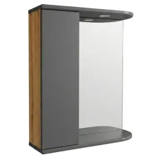 Dulap-oglindă baie Mashtab Torino 80x72 fara maner Stejar evoke/Antracit (12350)
