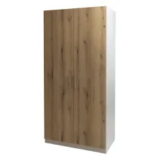 Dulap Mashtab Flexo M3 12244/S12264/D12265, 100x53x220 cm, Alb/Stejar Evoke