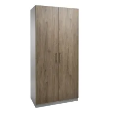 Dulap Mashtab Flexo M4 12245/S12266/D12267, 100x53x220 cm, Alb/Rockfort