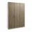 Шкаф Mashtab Flexo M5 12246/S12266/D12267/S12266, 150x53x220 см, Белый/Rockfort