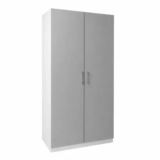 Шкаф Mashtab Flexo M2 12243/S12268/D12269, 100x53x220 см, Белый/Серый