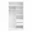 Шкаф Mashtab Flexo M3 12244/S12268/D12269, 100x53x220 см, Белый/Cерый