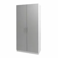 Dulap Mashtab Flexo M4 12245/S12268/D12269, 100x53x220 cm, Alb/Gri