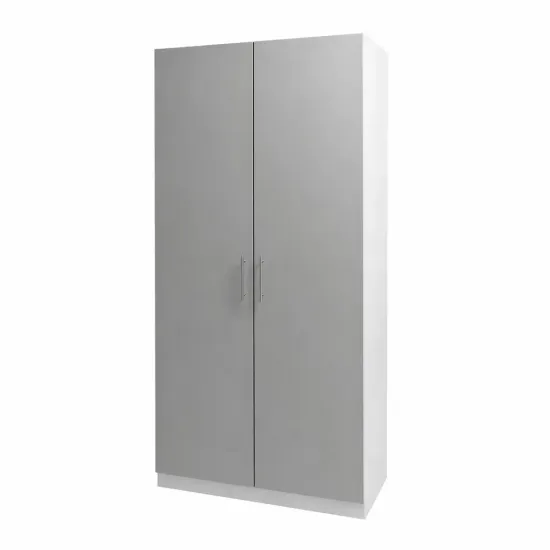 Шкаф Mashtab Flexo M4 12245/S12268/D12269, 100x53x220 см, Белый/серый