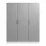 Dulap Mashtab Flexo M5 12246/S12268/D12269/S12268, 150x53x220 cm, Alb/Gri