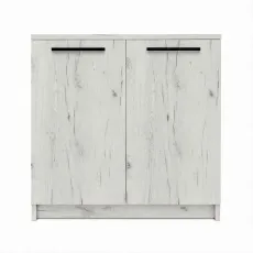 Comodă Mashtab Oviedo, 80x33x85 cm, Stejar alb
