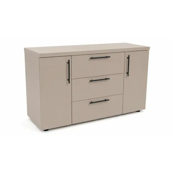 Comodă Mashtab Madrid cu 3 sertare dubla, 120x43x80 cm, Casmir