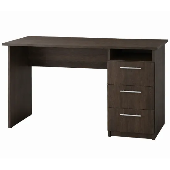 Masa de birou Mashtab cu 3 sertare, 120x60x75 cm, Wenge