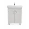 Шкаф под умывальник Mashtab Alpin (ML) 65 cm, напольный с 2 дверцами, Бежевый матовый (12132)