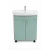 Шкаф под умывальник Mashtab Alpin (CL) 60 cm, напольный с 2 дверцами, Бирюзовый мат (12465)