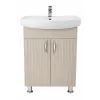 Шкаф под умывальник Mashtab Aqua (CL) 60 cm, напольный с 2 дверцами, Бежевый матовый (12466)