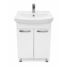 Dulap pentru lavoar Mashtab Delfin (CL) 55 cm, pardoseală cu 2 usi, Alb (22272)