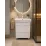 Шкаф под умывальник Mashtab Print (CL) 60 cm, напольный с 2 выдвижными ящиками, Белый (22273)