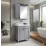 Dulap pentru lavoar Mashtab Palma (Sava) 65 cm, pardoseală cu 2 usi, Gri mat (12181)