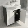 Шкаф под умывальник Mashtab Palma (Basic) 65 cm, напольный с 2 дверьми, Белый Мат (12128)