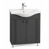 Шкаф под умывальник Mashtab Palma (Basic) 65 cm, напольный с 2 дверьми, Антрацит мат (S12454)