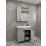Dulap pentru lavoar Mashtab Palma (Basic) pardoseală cu 2 usi, Gri mat (12178)