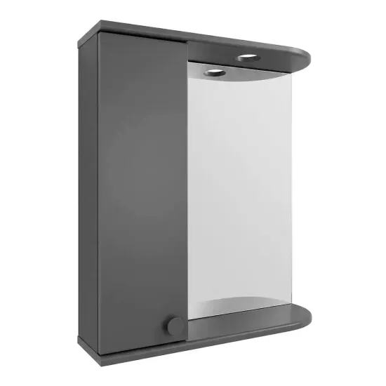 Dulap-oglindă baie Mashtab Palma 60x72 Antracit mat (S12319)