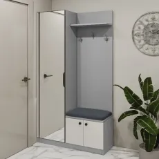 Прихожая Bafimob AY-110 левая, 110x40x200 см, Серый/Cветло серый
