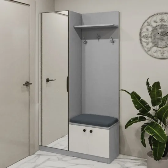 Antreu Bafimob AY-110 pe stânga, 110x40x200 cm, Gri/Gri deschis