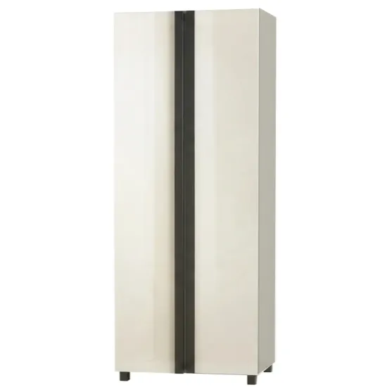 Dulap Ambianta Oscar cu 2 usi, 80x52x209 cm, Gri/Ivory
