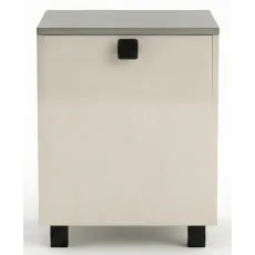 Comodă Ambianta Oscar, 40x56x44 cm, Gri/Ivory