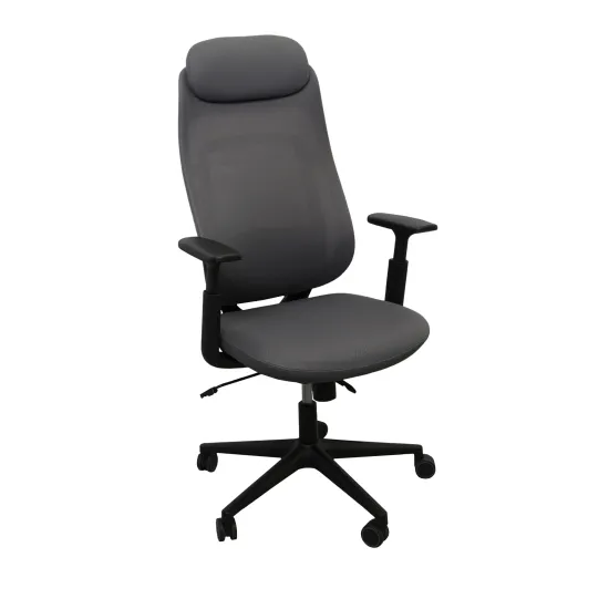 Fotoliu de birou Decoprim Borneo W-261C, Dark Grey LF776-14/Black