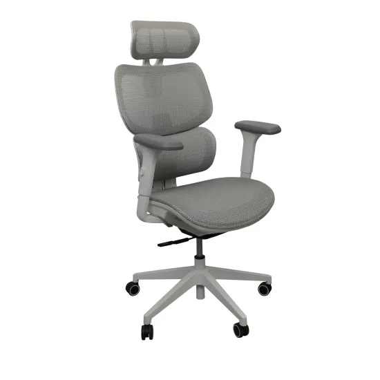 Кресло офисное Decoprim Gomez, Light Grey LFST891-7T/White
