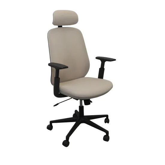 Кресло офисное Decoprim Polaris W-268C, Beige LF776-02/Black