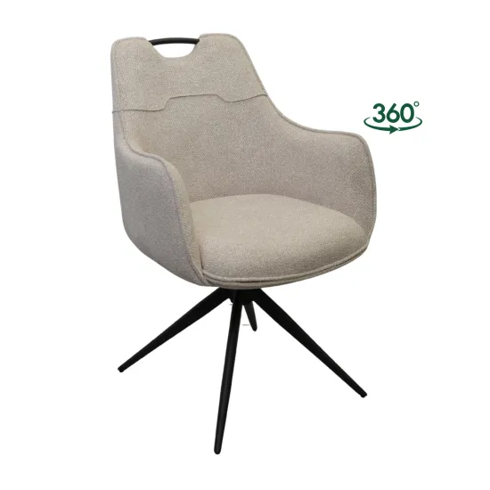 Scaun Decoprim Albert cu mecanism rotativ, Beige (LEO 23)