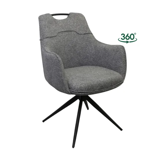 Scaun Decoprim Albert cu mecanism rotativ, Grey (LEO 07)