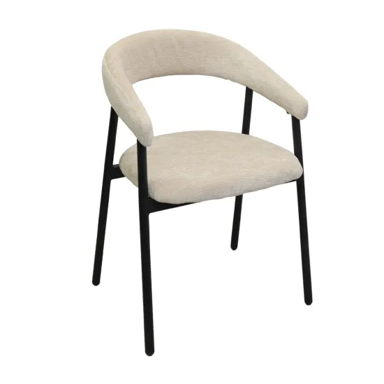 Scaun Decoprim Leto, CY-115 Beige (DAVIS-VIBE-06)/Black legs