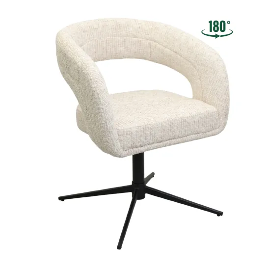 Стул Decoprim Ardus с поворотным механизмом, CY-119 Beige (UF986-26)/Black legs