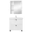 Set de mobila de baie Mashtab Toledo 60/60 60, cu 2 sertare, Alb (12086/12136)