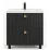 Set de mobila de baie Mashtab Toledo 60/60 60, cu 2 sertare, Negru (12115/12137)