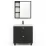 Set de mobila de baie Mashtab Toledo 60/60 60, cu 2 sertare, Negru (12115/12137)