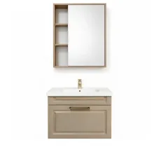 Set de mobila de baie Mashtab Marbela 60/65 65, cu sertar, Capucino (11856/11869)