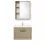 Set de mobila de baie Mashtab Marbela 60/65 65, cu sertar, Capucino (11856/11869)