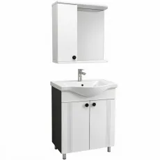Комплект мебели для ванной Mashtab Palma 60/65, с 2 дверцами, Белый матовый (12175/12128)