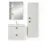 Set de mobila de baie Mashtab Toledo 60/65/40 105, cu 2 sertare, Alb (12086/12127/S12322)