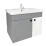 Комплект мебели для ванной Mashtab Lerida 60/60/40, с 2 дверцами, Серо-белый (11860/11873/11866)
