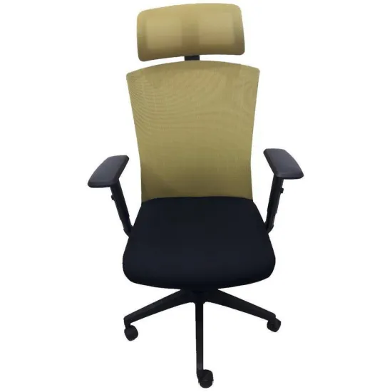 Кресло офисное ART ErgoStyle-720S HB, Желтый/черный