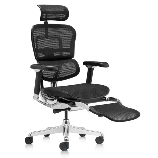 Fotoliu de birou Comfort Seating Ergohuman Luxury 2 + Legrest, Black (T-168-B1 EHL2-AB-HAM-5D-D)