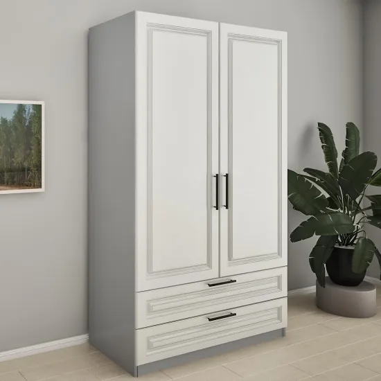 Шкаф Bafimob ШФY-120(2), 120x52x200 см, Cерый/Дуб каменный