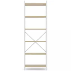 Etajera Nex Loft, 60x24x180 cm White/ Oak Artisan