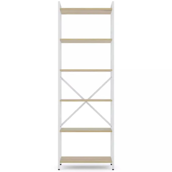 Etajera Nex Loft, 60x24x180 cm White/ Oak Artisan
