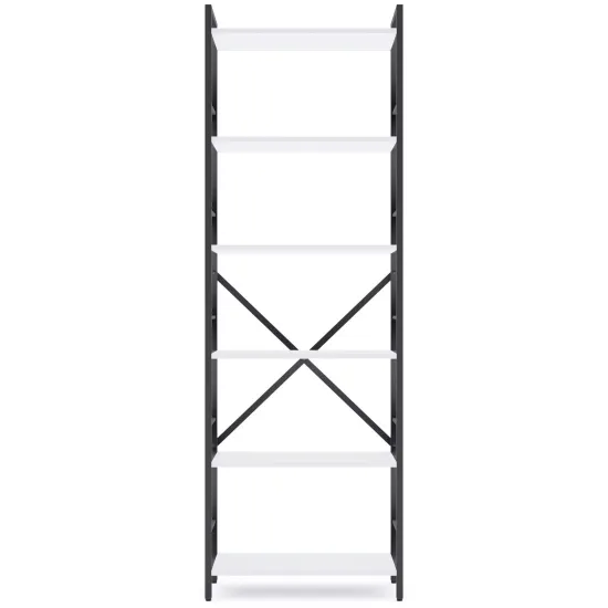 Raft Nex Home Loft, 60x24x180 cm Antracit / Alb ca zăpada