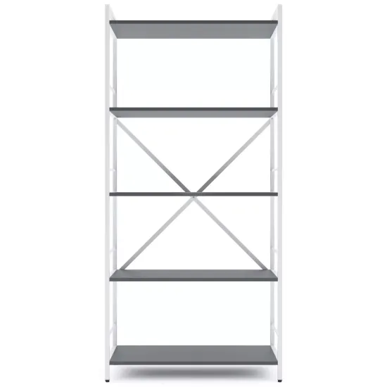 Raft Nex Home Loft, 80x35x170 cm Alb/Antracit