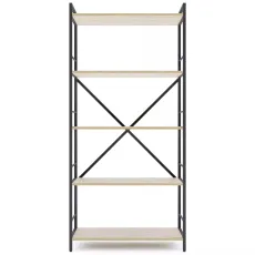 Raft Nex Home Loft, 80x35x170 cm Antracit / Stejar Artisan