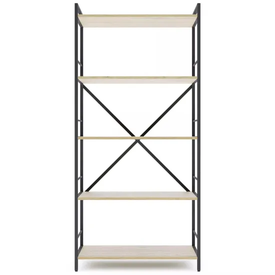 Raft Nex Home Loft, 80x35x170 cm Antracit / Stejar Artisan